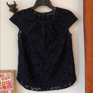J crew top, navy and black, unlined, size 00